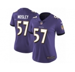 Women's Nike Baltimore Ravens #57 C.J. Mosley Vapor Untouchable Limited Purple Team Color NFL Jersey