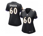 Women's Nike Baltimore Ravens #60 Nico Siragusa Limited Black Alternate NFL Jersey