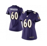 Women's Nike Baltimore Ravens #60 Nico Siragusa Limited Purple Team Color NFL Jersey
