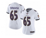 Women's Nike Baltimore Ravens #65 Nico Siragusa White Vapor Untouchable Limited Player NFL Jersey