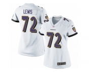 Women's Nike Baltimore Ravens #72 Alex Lewis Limited White NFL Jersey
