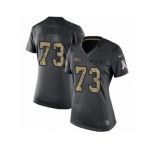 Women's Nike Baltimore Ravens #73 Marshal Yanda Limited Black 2016 Salute to Service NFL Jersey