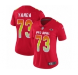 Women's Nike Baltimore Ravens #73 Marshal Yanda Limited Red AFC 2019 Pro Bowl NFL Jersey