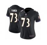 Women's Nike Baltimore Ravens #73 Marshal Yanda Vapor Untouchable Limited Black Alternate NFL Jersey