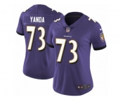 Women's Nike Baltimore Ravens #73 Marshal Yanda Vapor Untouchable Limited Purple Team Color NFL Jersey