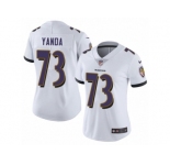 Women's Nike Baltimore Ravens #73 Marshal Yanda Vapor Untouchable Limited White NFL Jersey