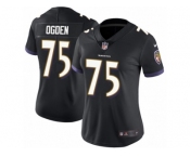 Women's Nike Baltimore Ravens #75 Jonathan Ogden Vapor Untouchable Limited Black Alternate NFL Jersey