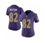 Women's Nike Baltimore Ravens #82 Benjamin Watson Limited Purple Rush NFL Jersey