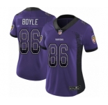 Women's Nike Baltimore Ravens #86 Nick Boyle Limited Purple Rush Drift Fashion NFL Jersey