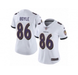 Women's Nike Baltimore Ravens #86 Nick Boyle Vapor Untouchable Limited White NFL Jersey