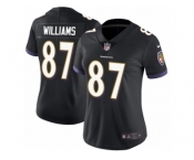 Women's Nike Baltimore Ravens #87 Maxx Williams Vapor Untouchable Limited Black Alternate NFL Jersey