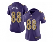 Women's Nike Baltimore Ravens #88 Dennis Pitta Limited Purple Rush NFL Jersey