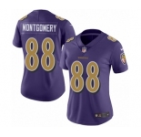 Women's Nike Baltimore Ravens #88 Ty Montgomery Limited Purple Rush Vapor Untouchable NFL Jersey