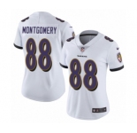 Women's Nike Baltimore Ravens #88 Ty Montgomery White Vapor Untouchable Limited Player NFL Jersey