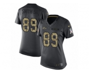 Women's Nike Baltimore Ravens #89 Steve Smith Sr Limited Black 2016 Salute to Service NFL Jersey