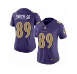 Women's Nike Baltimore Ravens #89 Steve Smith Sr Limited Purple Rush NFL Jersey