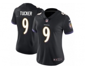 Women's Nike Baltimore Ravens #9 Justin Tucker Vapor Untouchable Limited Black Alternate NFL Jersey