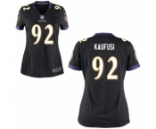 Women's Nike Baltimore Ravens #92 Bronson Kaufusi Black Alternate NFL Jersey