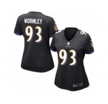 Women's Nike Baltimore Ravens #93 Chris Wormley Limited Black Alternate NFL Jersey