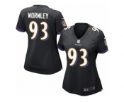 Women's Nike Baltimore Ravens #93 Chris Wormley Limited Black Alternate NFL Jersey