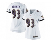 Women's Nike Baltimore Ravens #93 Chris Wormley Limited White NFL Jersey