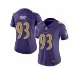 Women's Nike Baltimore Ravens #93 Lawrence Guy Limited Purple Rush NFL Jersey