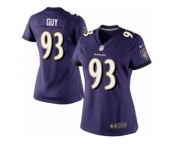 Women's Nike Baltimore Ravens #93 Lawrence Guy Limited Purple Team Color NFL Jersey