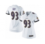 Women's Nike Baltimore Ravens #93 Lawrence Guy Limited White NFL Jersey