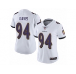 Women's Nike Baltimore Ravens #94 Carl Davis Vapor Untouchable Limited White NFL Jersey