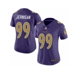 Women's Nike Baltimore Ravens #99 Timmy Jernigan Limited Purple Rush NFL Jersey