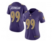 Women's Nike Baltimore Ravens #99 Timmy Jernigan Limited Purple Rush NFL Jersey
