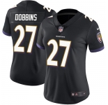 Women's Nike Ravens #27 J.K. Dobbins Black Alternate Stitched NFL Vapor Untouchable Limited Jersey