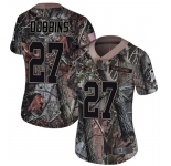 Women's Nike Ravens #27 J.K. Dobbins Camo Stitched NFL Limited Rush Realtree Jersey