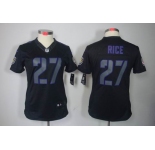 nike women nfl jerseys baltimore ravens #27 ray rice black[nike impact limited]