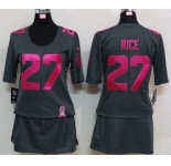 nike women nfl jerseys baltimore ravens #27 ray rice dk.grey[breast cancer awareness]