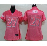 nike women nfl jerseys baltimore ravens #27 ray rice pink[2012 new]