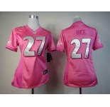 nike women nfl jerseys baltimore ravens #27 ray rice pink[nike love's]
