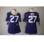nike women nfl jerseys baltimore ravens #27 ray rice purple[breast cancer awareness]