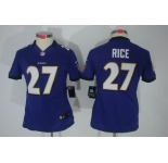 nike women nfl jerseys baltimore ravens #27 ray rice purple[nike limited]