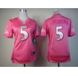 nike women nfl jerseys baltimore ravens #5 flacco pink[nike love's]