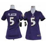 nike women nfl jerseys baltimore ravens #5 flacco purple[nike]