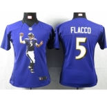 nike women nfl jerseys baltimore ravens #5 flacco purple[portrait fashion]