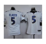 nike women nfl jerseys baltimore ravens #5 flacco white[nike]