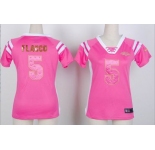 nike women nfl jerseys baltimore ravens #5 joe flacco pink[fashion Rhinestone sequins]