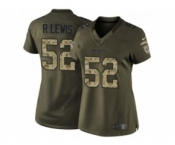 nike women nfl jerseys baltimore ravens #52 r.lewis army green[nike Limited Salute To Service]
