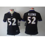 nike women nfl jerseys baltimore ravens #52 r.lewis black[nike limited]