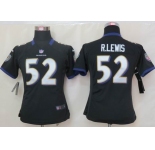 nike women nfl jerseys baltimore ravens #52 r.lewis black[nike]