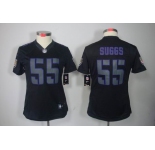 nike women nfl jerseys baltimore ravens #55 suggs black[nike impact limited]