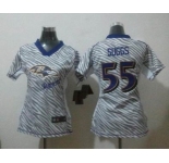 nike women nfl jerseys baltimore ravens #55 suggs [fem fan zebra]