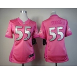 nike women nfl jerseys baltimore ravens #55 suggs pink[nike love's]